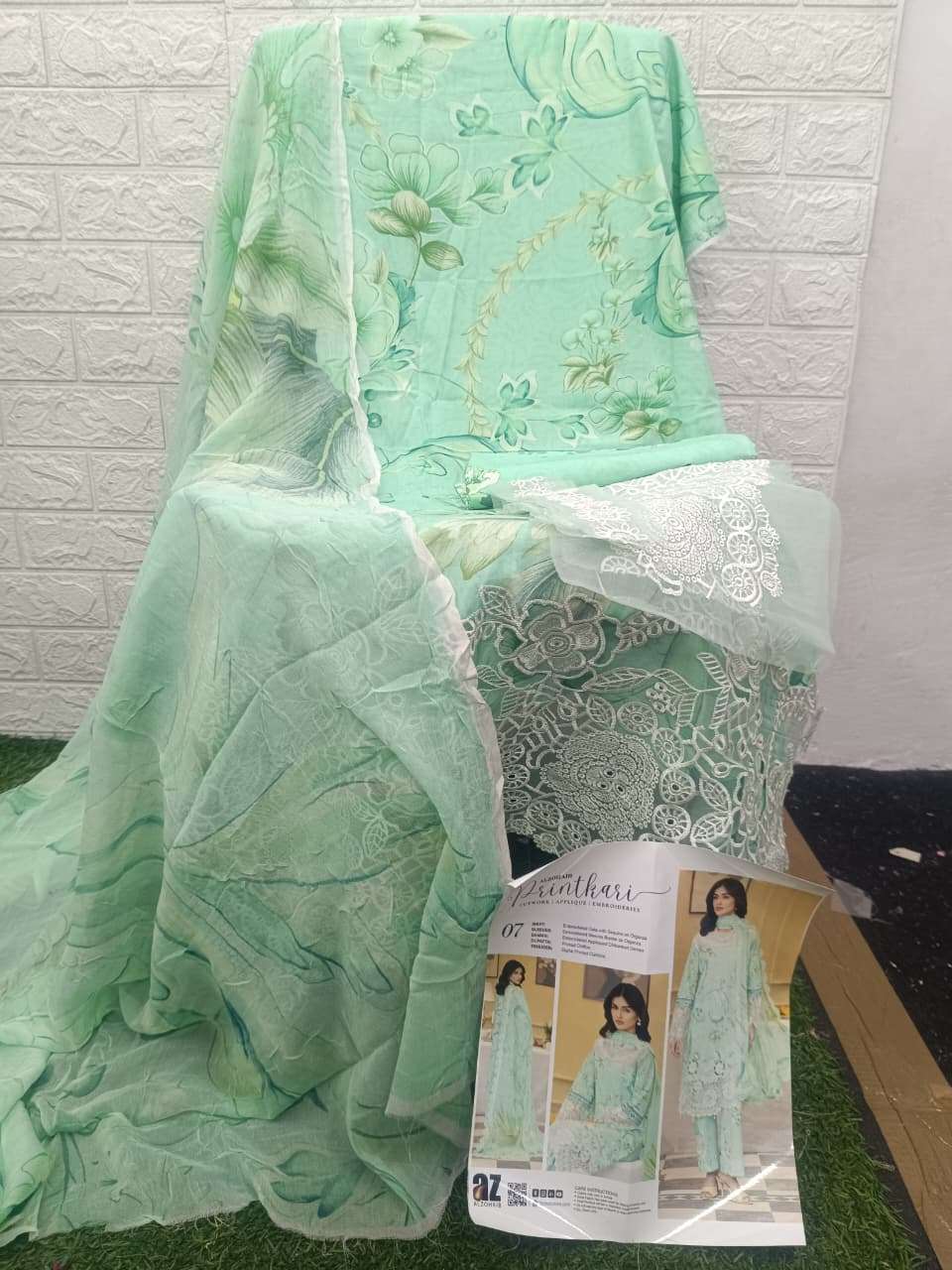ZOHAIB TEXTILES SUNSHINE PRINTKARI EDITION EMBROIDERED SHIRT TYPE PAKISTANI SUIT EXPORTER